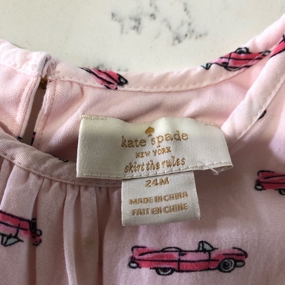 kate spade • pink infant hot rod car print dress - Picture 10 of 15